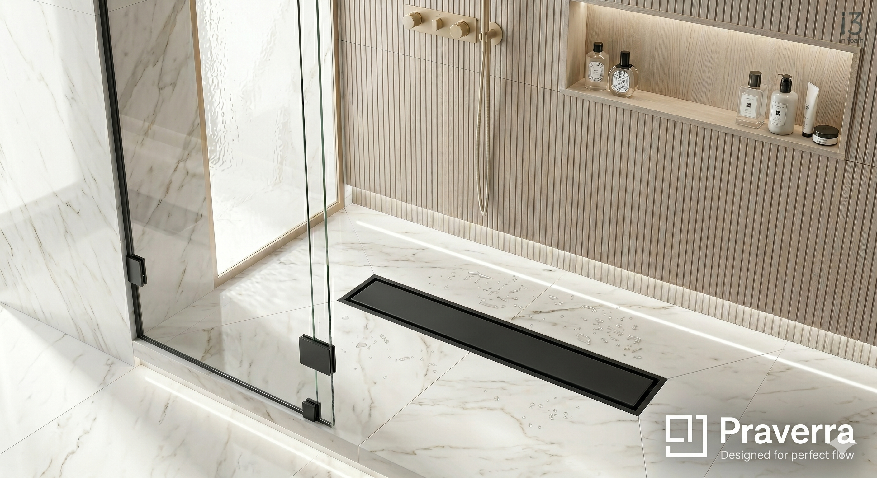 Praverra Tile Drainer Black view 2